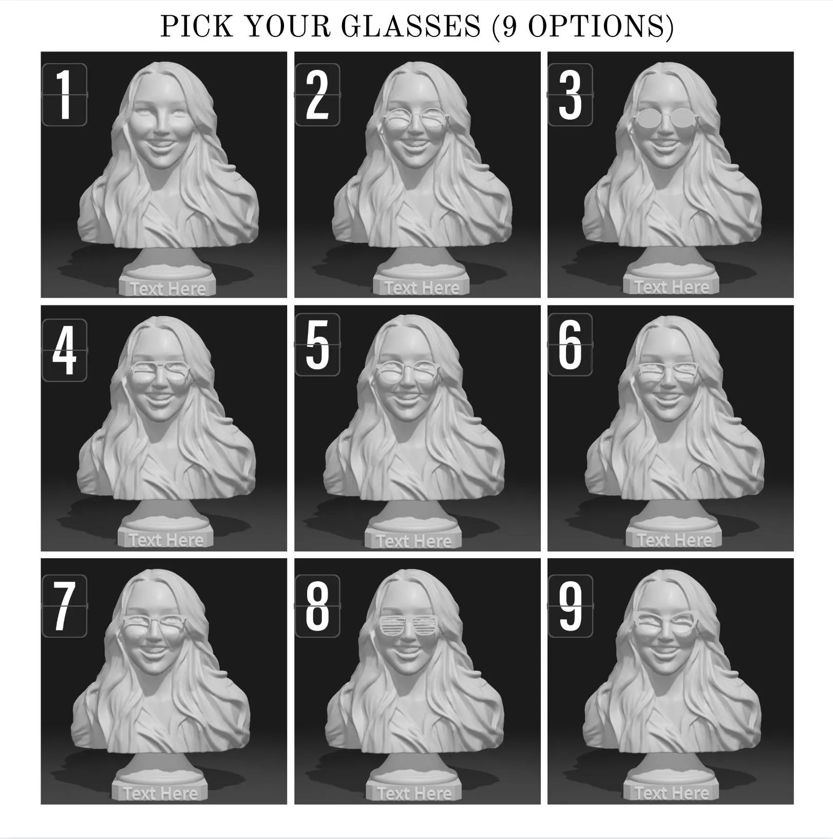 3D Printed Customized Bust Statue