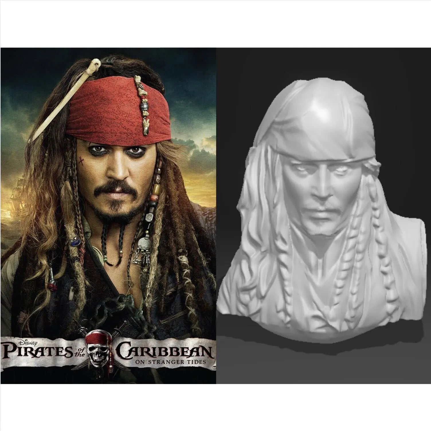 3D Printed Customized Bust Statue