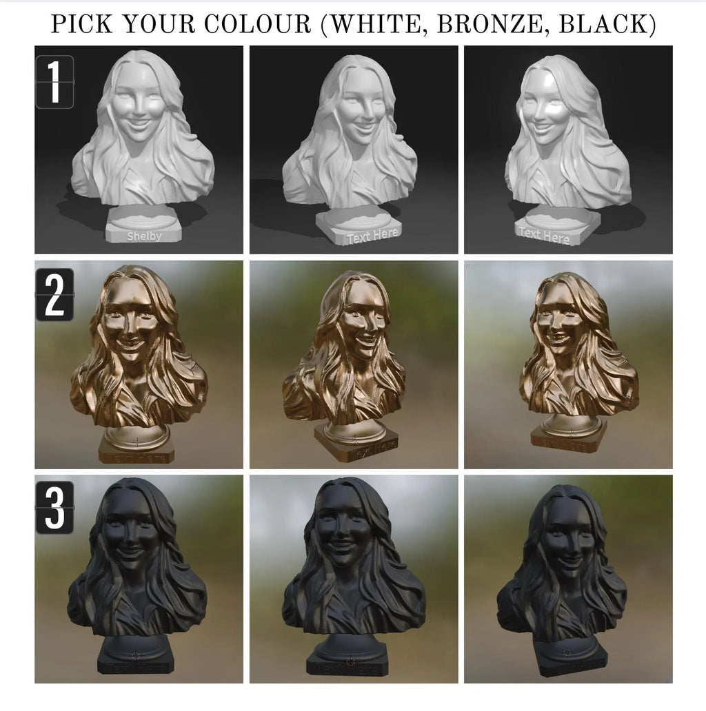3D Printed Customized Bust Statue